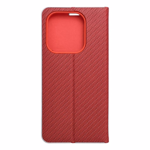 LUNA Book Carbon for XIAOMI Redmi Note 14 4G (GLOBAL - 164,84mm x 78,15mm x 8,16mm) - raudonas (m)
