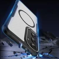 Defender Carbon Mag dėklas for Samsung Galaxy S25 juodas