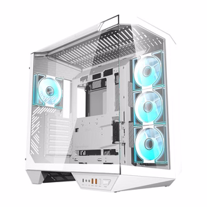 Корпус для ПК Darkflash DY470 (белый) + 4 вентилятора