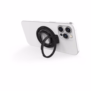 STM MagLoop 3-in-1 MagSafe priedas, skirtas iPhone: piršto kilpa, atrama ir butelių atidarytuvas, juodas