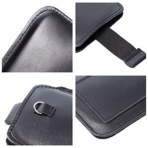 ROYAL - Odinė universali diržo kišenė / juoda - Dydis 2XL+platus - SAMSUNG A12 / NOTE 9 / XIAOMI REDMI NOTE 10 PRO