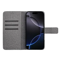 GOMMA knygos tipo dėklas telefonui Xiaomi Redmi Note 14 4G (GLOBAL - 163,25mm x 76,55mm x 8,16mm) pilkas