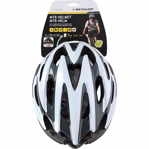 Dunlop MTB dviračio šalmas, L dydis, baltas / juodas