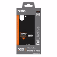SBS Full Active D3O dėklas iPhone 16 Plus - juodas