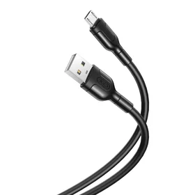 XO kabelis NB212 USB - microUSB 1,0 m 2,1A juodas