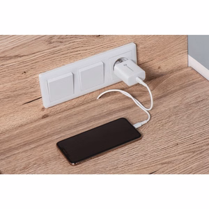 Įkroviklis Forcell + "USB-C (Type-C) to USB-C (Type-C)" (1xUSB-C 3A 25W) baltas