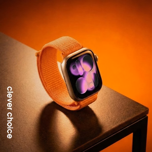 Crong Nylon sportinis Apple Watch dirželis, 38/40/41/42 mm, „Tropical Orange“