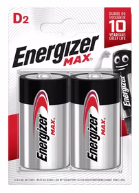 Energizer Max 426827 Baterija D LR20, 2 vnt., Eco pakuotė
