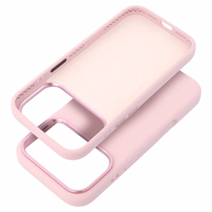 Case for iPhone 16e (SE4 2025) / 17e Forcell F-Protect Frame Premium compatible with Magsafe pink