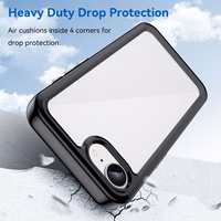 Outer Space dėklas telefonui iPhone 16e lankstus rėmo dangtelis - juodas