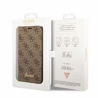 Guess GUBKP14SHG4SHW iPhone 14 6.1 "ruda / ruda knyga 4G Vintage Gold Logo