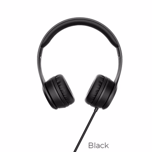 HOCO laidinės ausinės Jack 3,5 mm su mikrofonu W21 juodos