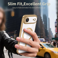 Tech-Protect MagFlex Magnetinis dėklas telefonui iPhone 17 Air - Skaidrus auksinis