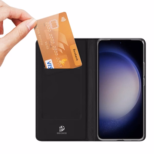 Dux Ducis Skin Pro dėklas telefonui Samsung S24+ su atvartu - juodas