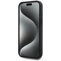 Karl Lagerfeld odinis monograma metalinis logotipas dėklas telefonui iPhone 15 / 14 / 13 - juodas