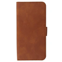 COMMON universalus knygos tipo dėklas (DYDIS S) Iphone 12/13/Samsung S6/A5 2016/Xcover 4/S22/Huawei P8 2017, rudas