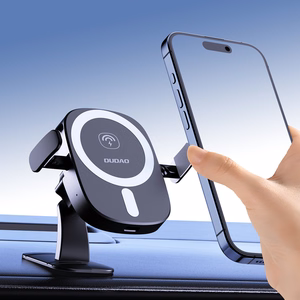 Dudao FW11 automobilinis telefono laikiklis su 15W indukciniu įkrovikliu oro angai / prietaisų skydeliui - juodas