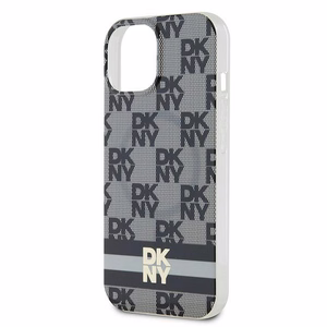 DKNY IML languotas mono raštas ir spausdintos juostelės Magnetinis dėklas iPhone 15 / 14 / 13 - juoda