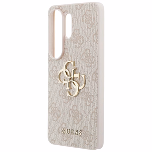 GUESS dėklas for SAMSUNG S26 Ultra GUHCS26L4GMGPI (PU 4G Big Metal Logo) rožinis