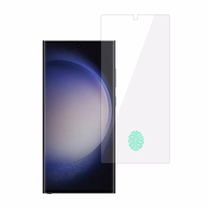 Grūdintas stiklas Mėlynas Rinkinys (10 vienetų) SAMSUNG GALAXY S24 ULTRA (su pirštų atspaudų atrakinimu)