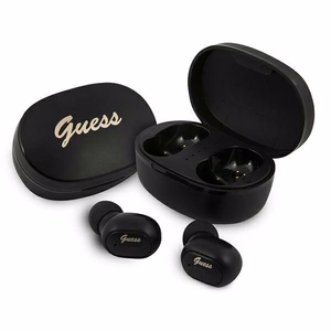 Guess GUTWST30BKTWS Bluetooth belaidės ausinės su įkrovimo stotele, juodos
