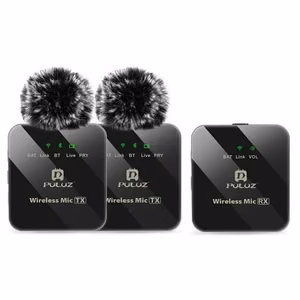 Bevielis skaitmeninis dvigubas mikrofonas, prisegamas, OTG USB Type-C, Lightning