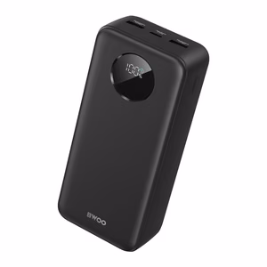 BWOO 22,5W 30000 mAh power bank with LCD screen, black