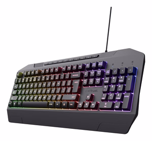 Trust GXT 836 Evocx klaviatūra žaidimams USB QWERTY US anglų juoda