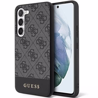 Guess GUHCS23SG4GLGR S23 S911 juodas/juodas kietas dėklas 4G Stripe kolekcija