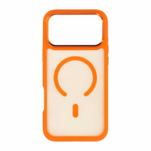Dėklas, skirtas iPhone 18 Pro Max / 17 Pro Max: Forcell F-Protect Smoke Hybrid Premium, suderinamas su MagSafe, spalva – oranžinė
