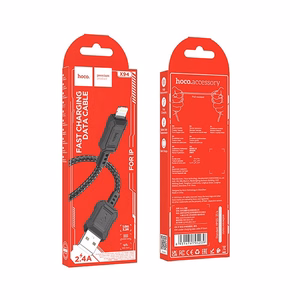 Cable USB A to Lightning Hoco 2,4A 1 m X94 black