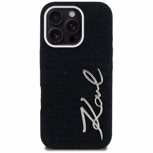 Karl Lagerfeld FW Jeans Signature Logo Dėklas iPhone 16 Pro Max - juodas