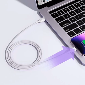 Joyroom Multi-Color Series A14 Lightning / USB-A 2.4A 1.2 m kabelis - baltas