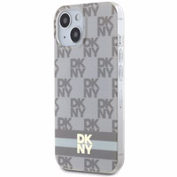 DKNY IML languotas mono raštas ir spausdintos juostelės Magnetinis dėklas iPhone 15 / 14 / 13 - smėlinė