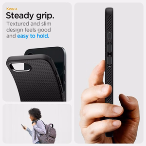 Spigen Liquid Air iPhone 16e dėklas - matinė juoda