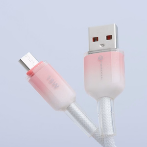 Cable USB A to Micro USB Forcell F-Energy QC3.0 2,4A 18W Gradient 1 m C351 white