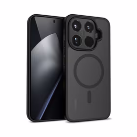 Crong Hybrid Matte Magnetic - Xiaomi 15T Pro MagSafe dėklas (juodas)