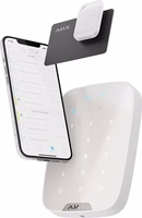 AJAX KeyPad Plus belaidė valdymo klaviatūra (balta)