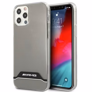 Чехол AMG Electroplate Black&White для iPhone 12 / 12 Pro - прозрачный