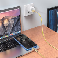 Borofone kabelis BU31 Clear Shadow Jelly - USB į Micro USB - 2,4A 1 metras auksinis