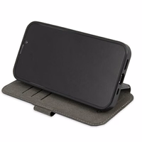 Guess GUBKP13S4GDGR iPhone 13 mini 5.4" pilkas/pilkas knygos tipo dėklas 4G Stripe