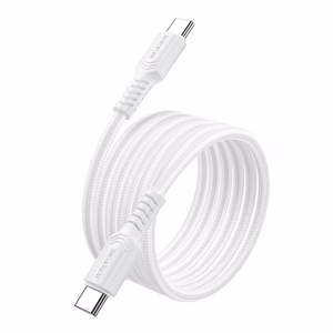 USB kabelis Borofone BX116 60W USB-C to USB-C 1.0m baltas