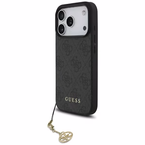 Guess 4G Charms Collection MagSafe dėklas telefonui iPhone 17 Pro - juodas