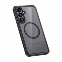 "Benks" magnetinis kristalų TPU rėmelis (0048), skirtas "Samsung Galaxy S26", juodos spalvos