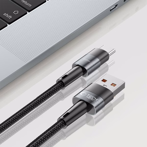 "Tech-Protect UltraBoost" USB-C / USB-A kabelis 66W 6A 0,5 m - pilkas