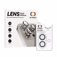 Apsauginis stiklas kameros lęšiams Tel Protect 3D Lens ant kameros Iphone 16/16 Plus skaidrus (2 vnt.)