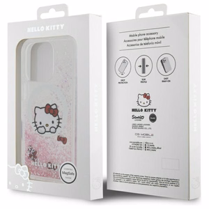 Hello Kitty Skystas Blizgesys Sweet Kitty Bows Magnetinis Dėklas iPhone 16 Pro Max - Baltas