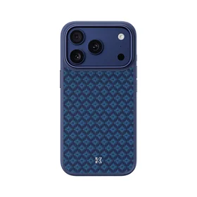 "Benks" magnetinis šarvas "Pro Armor Grid Kevlar Case Metal Frame 600D (YB70) for Iphone 17 Pro Max blue