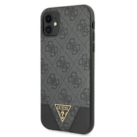 Guess 4G Triangle Collection dėklas telefonui iPhone 11 6.1" / Xr - Pilkas