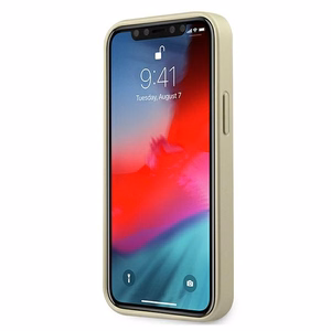 Guess GUHCP12SIGLGO iPhone 12 mini 5.4" auksinis/auksinis kietas dėklas Iridescent